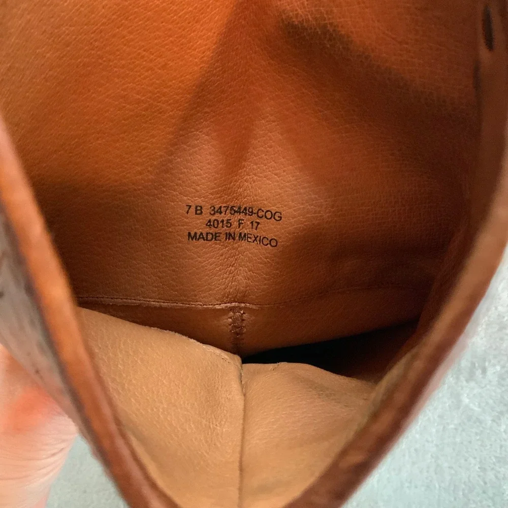 Frye Melissa Button Tall Cognac Leather Equestrian Boots 3475449 Womens 7 B